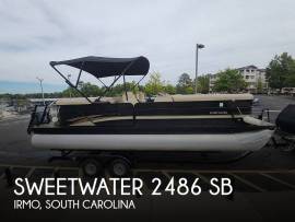 Well-equipped 2023 Sweetwater 2486 SB tritoon powe, $ 49,500